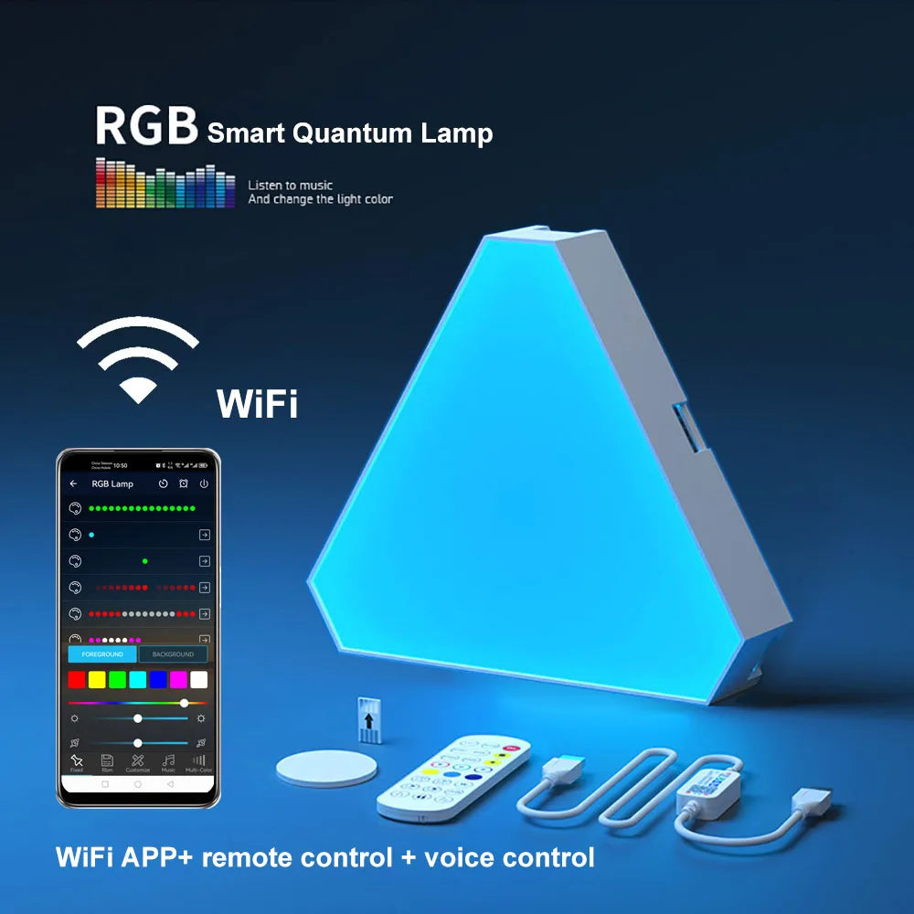 Quantum Triangle LED Lamp