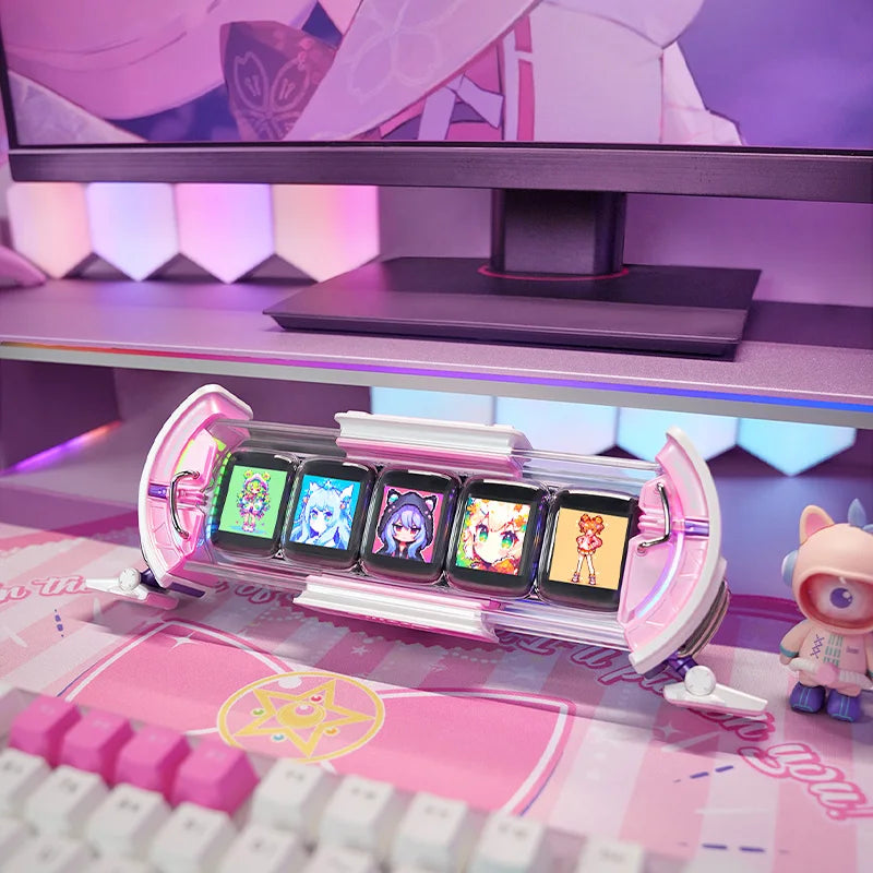 Divoom Times Gate give Gaming Digital Clock Diy Screen Control Support Weather Forecast Stock Market/Exchange Rate Desktop Decor