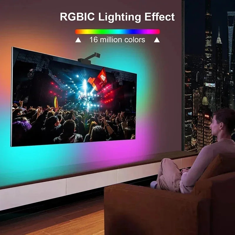 Ambilight Tv Kit Led Smart Light Strip With Camera For Tv Synchronization Tv Backlight Sync To Screen 5V Usb 5M 3.8M App Control