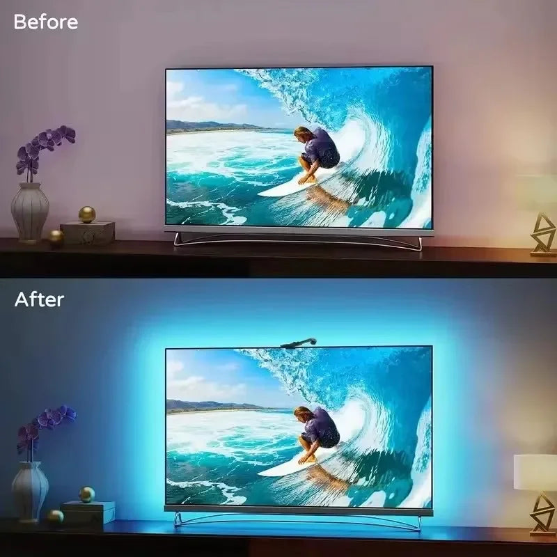 Ambilight Tv Kit Led Smart Light Strip With Camera For Tv Synchronization Tv Backlight Sync To Screen 5V Usb 5M 3.8M App Control